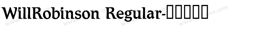 WillRobinson Regular字体转换